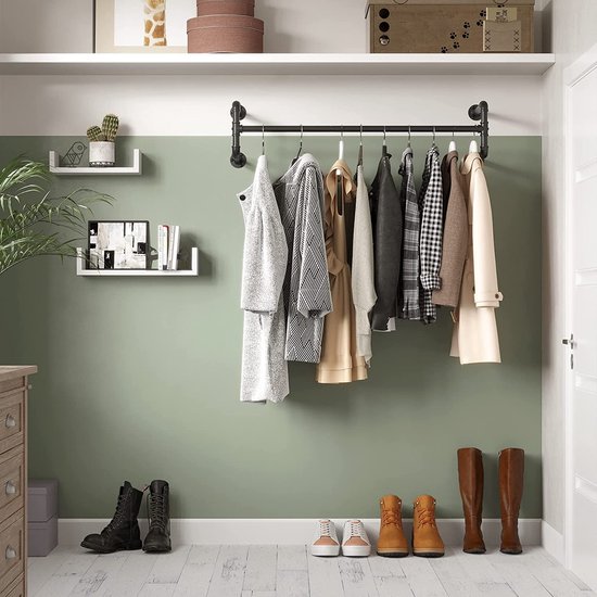 Laag model zwart Italiaans design kledingrek 120 cm breed
