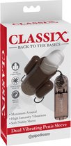 Dual Vibrating Penis Sleeve - Smoke - Sleeves smoke