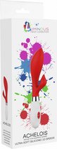 Achelois - Ultra Soft Silicone - 10 Speeds - Red - Silicone Vibrators red