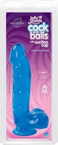 Jelly Jewels - Cock And Balls With Suction Cup Sapphire - Realistic Dildos sapphire