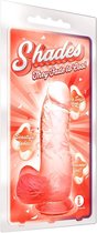 Shades - Small Jelly, Gradient, Coral - Silicone Dildos coral and clear