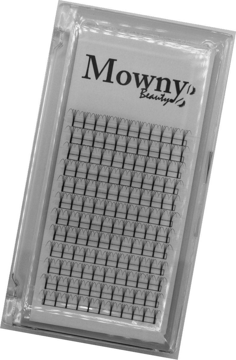 Mowny Beauty - Wimperextensions - 4D Premade Fans - 12mm 0,10mm D-krul - Natuurlijke Wimperextensions - Russisch Volume