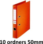 10 x Esselte Ordner Basic - rug 50mm - A4 - Oranje