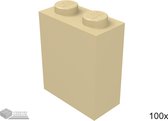 Lego Bouwsteen 1 x 2 x 2, 3245c Tan 100 stuks