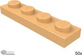 LEGO Plaat 1x4, 3710 Medium noga 50 stuks