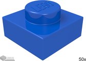 LEGO Plaat 1x1, 3024 Blauw 50 stuks