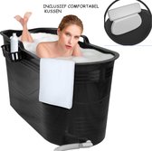 EKEO - Zitbad Bath Bucket XL - 125 cm - Ligbad - Zitbad inclusief hoofdkussen - Zwart