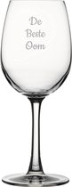 Gegraveerde witte wijnglas 36cl De Beste Oom