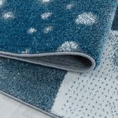 Tapis pour enfants à poil ras Motif de pingouin bleu Igloo Bleu