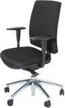 Ergonomische Bureaustoel | ARBO - 350-NEN | zit en rug stof zwart / Chrome kruisvoet | Lendensteun