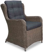 Denza Furniture Pisa dining wicker tuinstoel | wicker | donkergrijs/donkerbruin