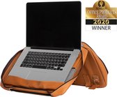R-Go Viva Laptoptas, Full-grain leer, Met geïntegreerde laptopstandaard, Schouderband, 15,6 inch, Bruin