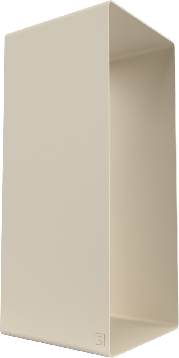 Steellish 3D Zuil Commodus – Sokkel - Plantenzuil – Parel wit – Metaal – 76cm