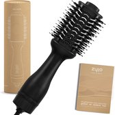 Zylo Fohnborstel - Haardroger en Föhn in één -  Keramische Magic Brush voor Lang/Kort/Stijl/Krullen - 1200W Black Edition