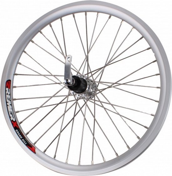 jante vélo Remerx Grand Hill 20 pouces aluminium 20G noir et argent 20G jante vélo Remerx Grand Hill 20 pouces aluminium 20G noir et argent 20G