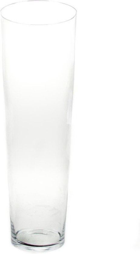 Conische vaas glas 60 cm - Glazen bloemenvaas taps - Decoratieve vazen