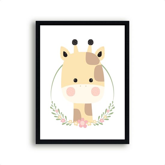 Poster Lieve giraf - Safari dieren / Jungle / Safari / 80x60cm