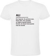 Ali | Heren t-shirt | jarig | verjaardagkado | verjaardag kado | grappig | cadeau | Wit
