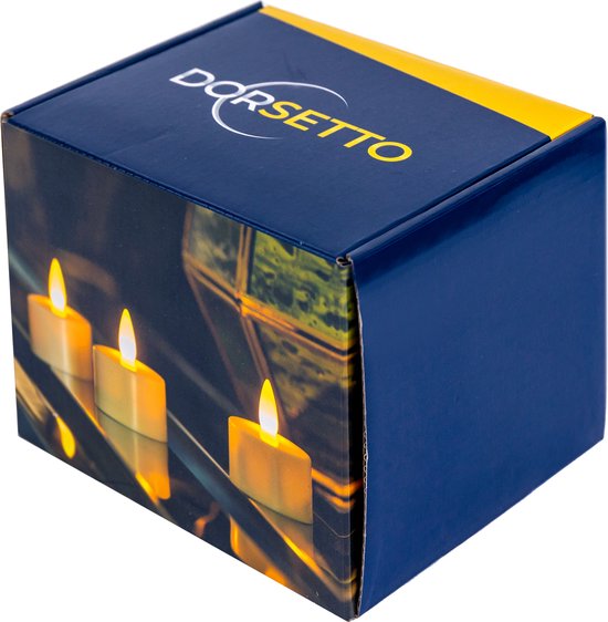 Cire/bougies à réchaud LED rechargeables 105 heures étanche blanc chaud (6 pièces) DORSETTO avec télécommande