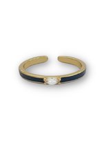 Zatthu Jewelry - N22SS442 - Inuk ring blauw met steentje