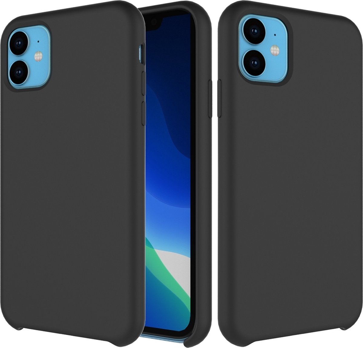 Mobigear Hoesje geschikt voor Apple iPhone 11 Siliconen Telefoonhoesje | Mobigear Rubber Touch Backcover | iPhone 11 Case | Back Cover - Zwart
