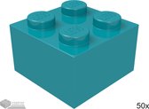 LEGO Bouwsteen 2 x 2, 3003 Donker Turquoise 50 stuks