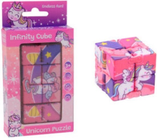 Unicorn Infinity Cube 2 ass - Kubus - Eenhoorn - Puzzel - Puzzle - Spelletje - Speelgoed - Game - Breinbraker – Hersenkraker