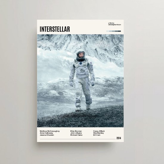 Interstellar Poster - Minimalist Filmposter A3 - Interstellar Movie Poster - Interstellar Merchandise - Vintage Posters