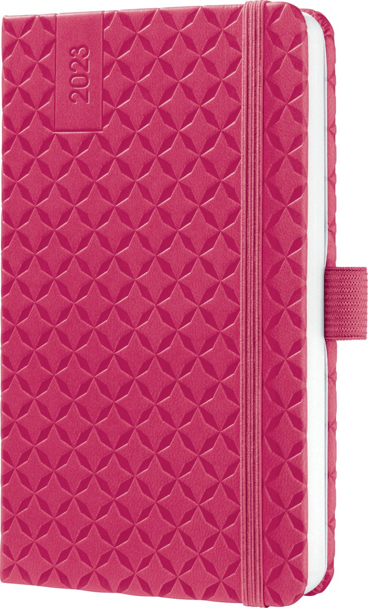 Sigel Jolie Flair - agenda 2023 - weekagenda - A6 - 4-talig - fuchsia pink - hardcover. SI-J3104