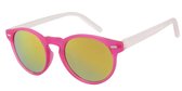 Zonnebril Kinderen - UV400 bescherming Cat. 3 - Glazen 43 mm - Wit en Roze