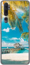 Geschikt voor Xiaomi Mi Note 10 Pro hoesje - Tropisch - Strand - Palmboom - Siliconen Telefoonhoesje