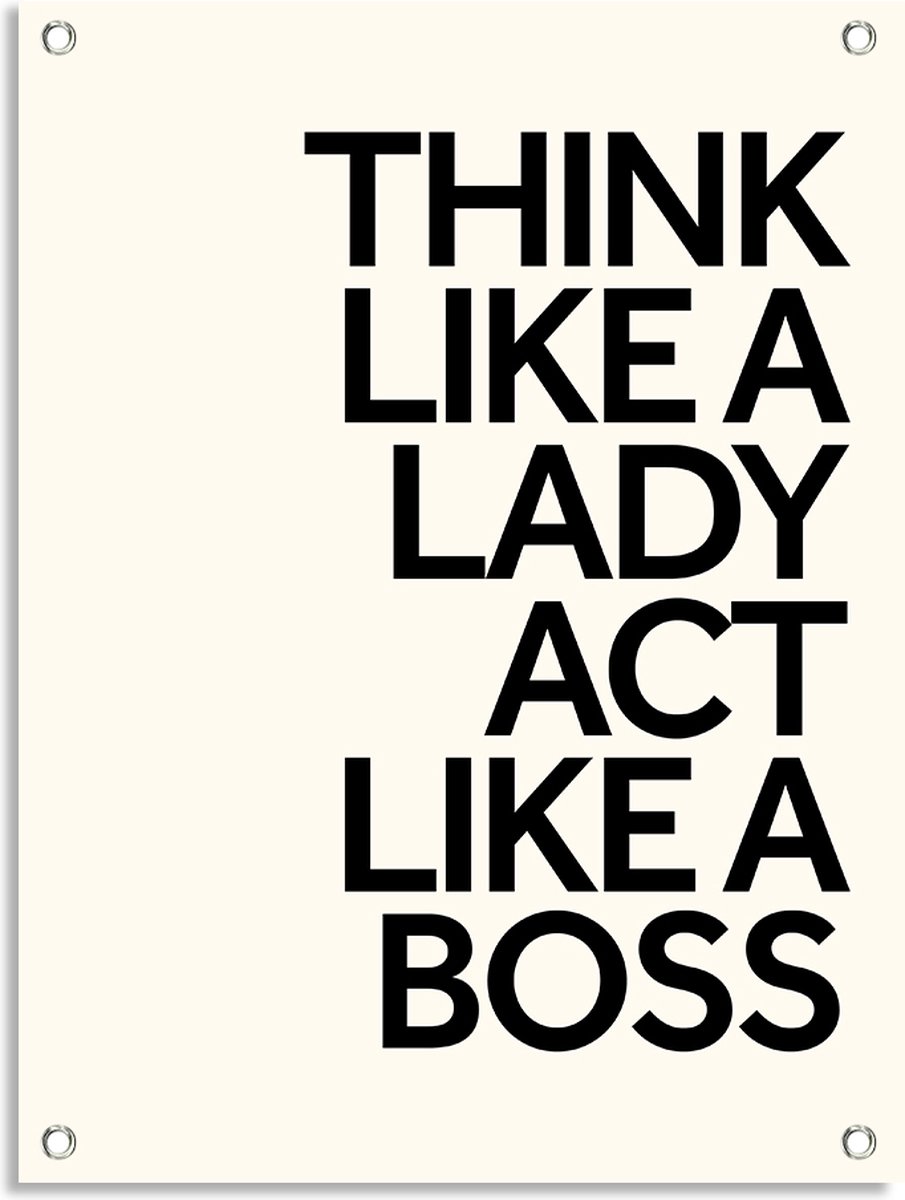 PosterGuru - Tuinposter Tekst - Like a Boss - Mindset - 40 x 50 cm