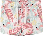 Name it short meisjes - wit - tropical - NMFvigga - maat 80