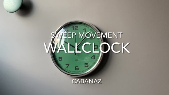 CABANAZ - klok, plastic rand, doorsnede 30 cm, WALL CLOCK, grijs |
