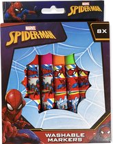 Spiderman - Stiften - Uitwasbare stiften - 8 Stiften - Washable Markers - Spider-Man - Marvel