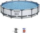 BESTWAY Steel Pro Max bovengronds zwembad - buisvormig - 427 x 84 cm - 2006 L/H patroonreiniger