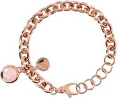 Bronzallure Armband Rozenkwarts/Rose goud WSBZ00027R