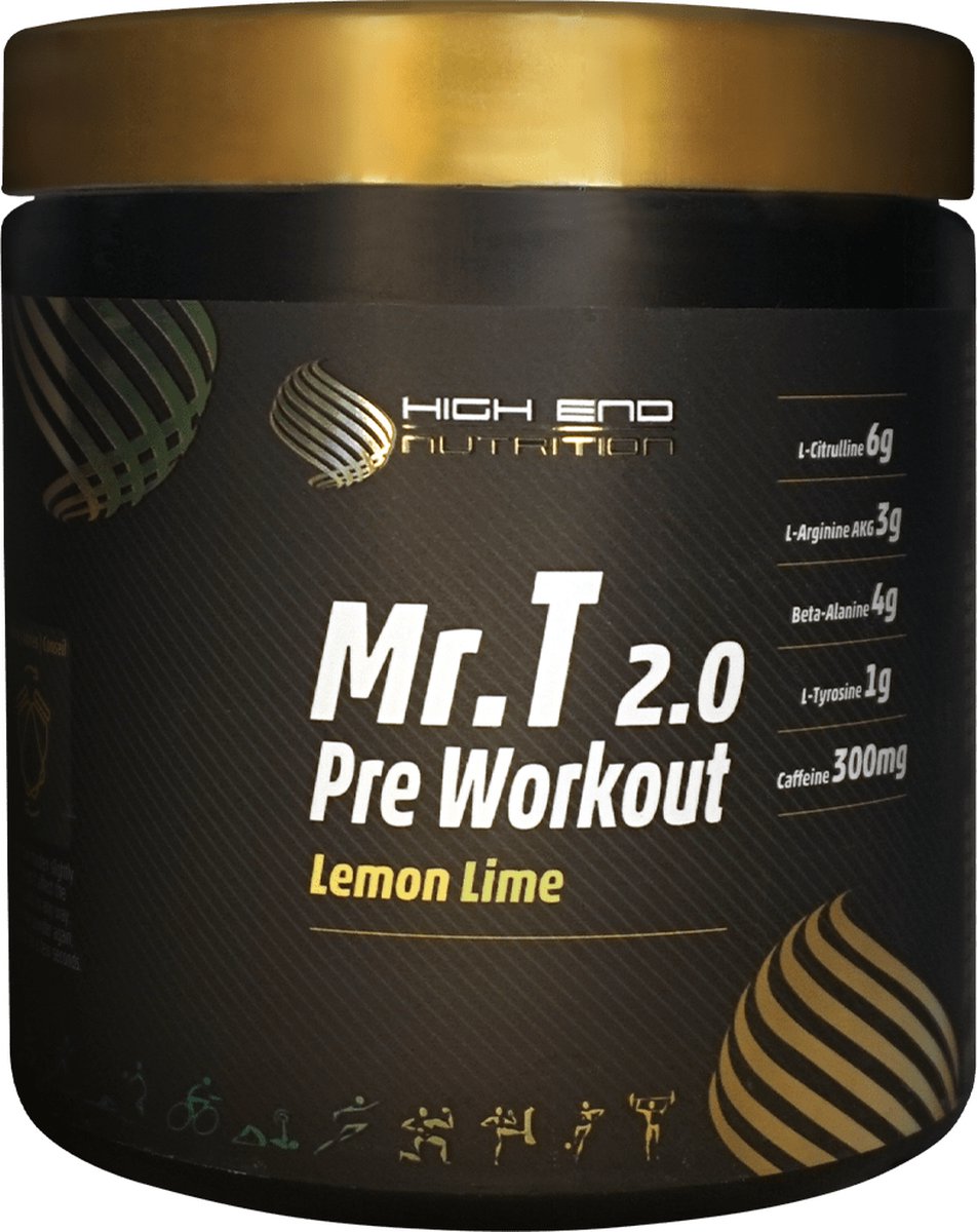 High End Nutrition Mr.T 2.0 Pre Workout 350 gram Lemon Lime