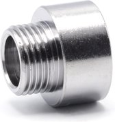 Verloopnippel 3/4" binnen-draad naar 1/2" buiten-draad, Chroom