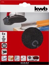 KWB schuurgaas - Korrel 80 - 150mm - 5 stuks in verpakking