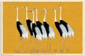 Grupo Erik Flock Of Beautiful Japanese Red Crown Crane By O Korin  Poster - 61x91,5cm