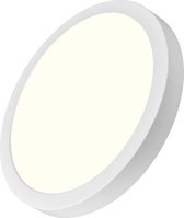 LED Paneel - Braytron Pany - 36W - Natuurlijk Wit 4000K - Opbouw - Rond - Mat Wit - Flikkervrij - Ø40cm