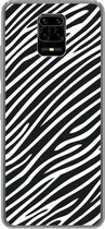 Geschikt voor Xiaomi Redmi Note 10 Lite hoesje - Dierenprint - Zebra - Zwart - Siliconen Telefoonhoesje