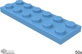 LEGO Plaat 2x6, 3795 Mediumblauw 50 stuks