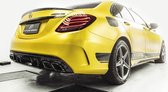 Geschikt voor Mercedes W205 S205 C-Klasse diffuser + uitlaatstukken (ZWART) in C63 AMG Design