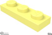 LEGO Plaat 1x3, 3623 Fel lichtgeel 50 stuks