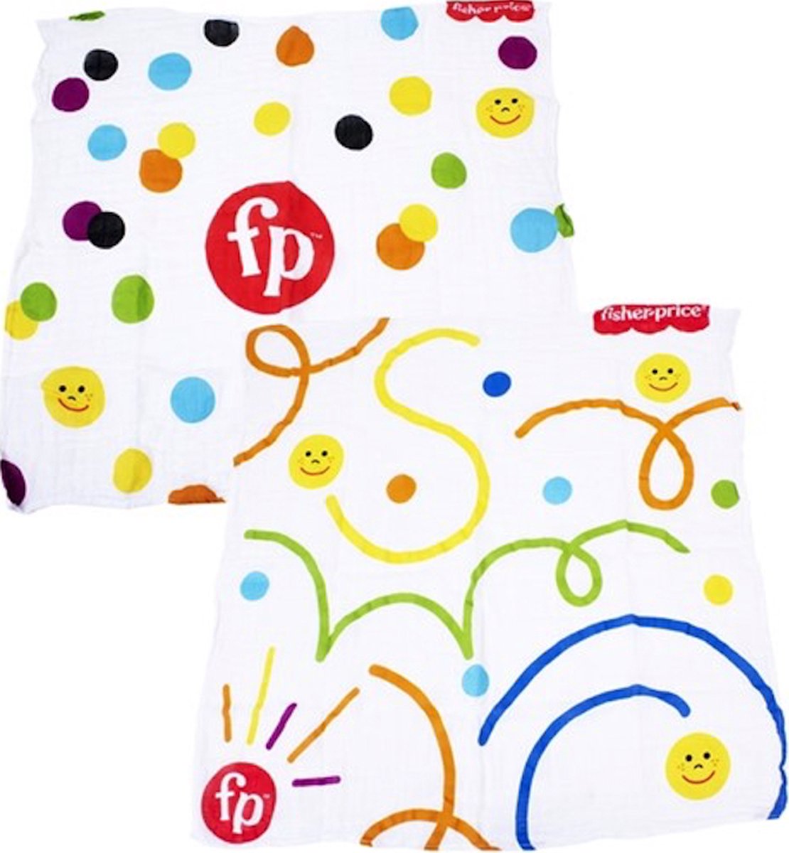 Goedkoopste Fisher Price spuugdoek, set van 2 stuks hydrofiele doekjes, 60x60 cm