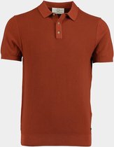 Born With Appetite Polo korte mouw Bruin Mees - Polo Fancy Knit 22108ME18/855 caramel