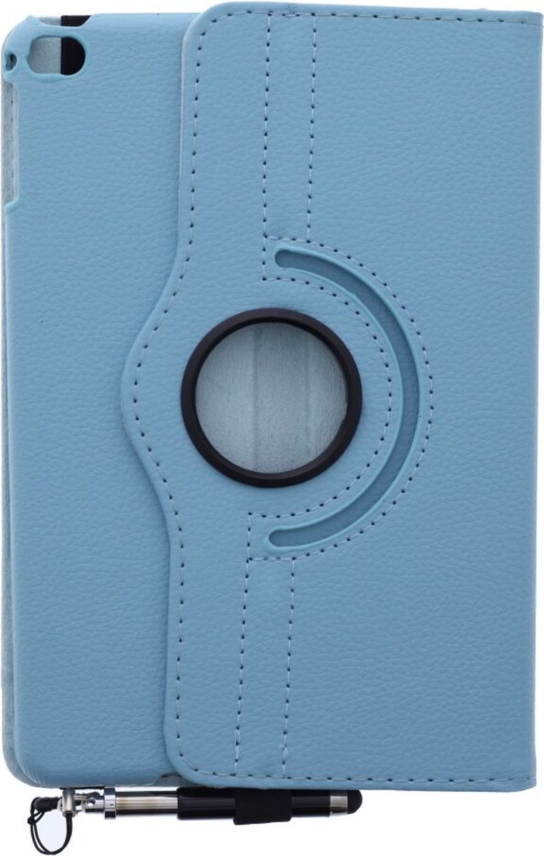 LuxeBass Apple iPad Mini 4 / 5 2019 Draaibaar Hoesje met stylus pen Multi stand Case - Licht blauw