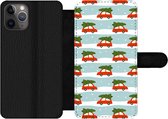Bookcase Geschikt voor iPhone 11 Pro Max telefoonhoesje - Kerst - Kerstboom - Patronen - Met vakjes - Wallet case met magneetsluiting